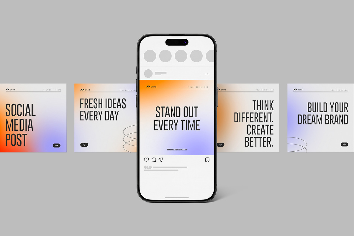 Instagram Carousel Mockup, an iPhone Mockup by graphypix (Photo 1 of 4)