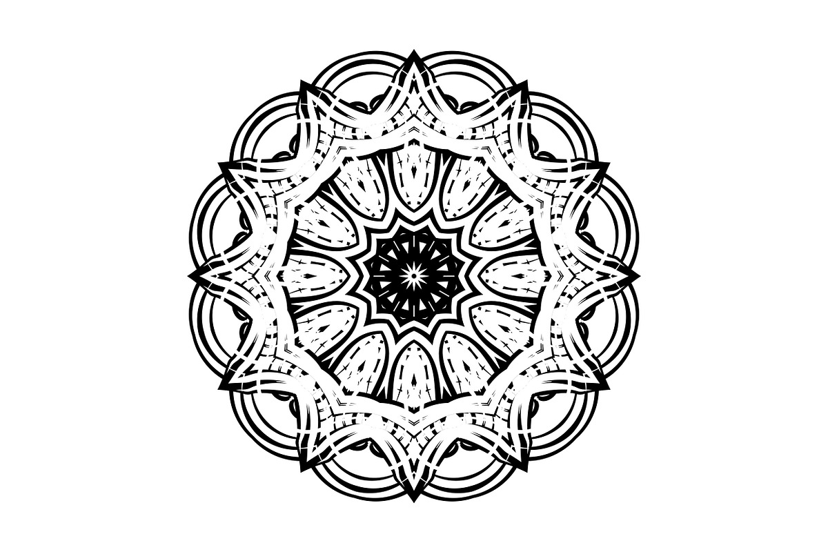 Modern Black and White Mandala Pack, a Decorative Illustration by NJ Himel (Photo 79 of 101)