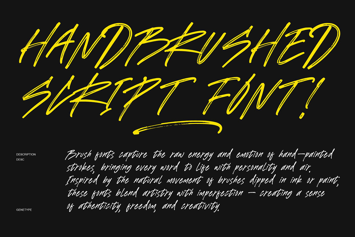 Emoria – Expressive Brush Font, a Font by Genetype (Photo 3 of 8)