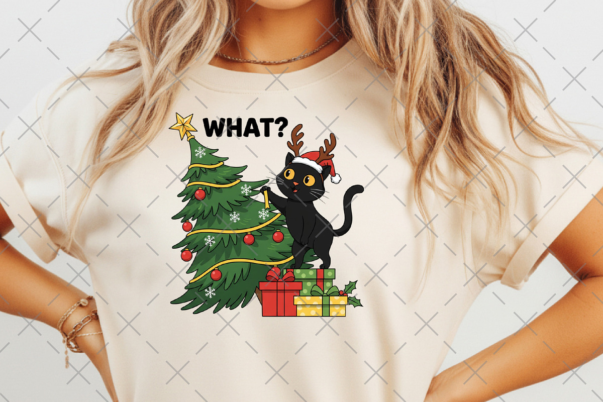 What Cat Christmas Tree png, an Illustration by Craft Nest (Photo 6 of 6)
