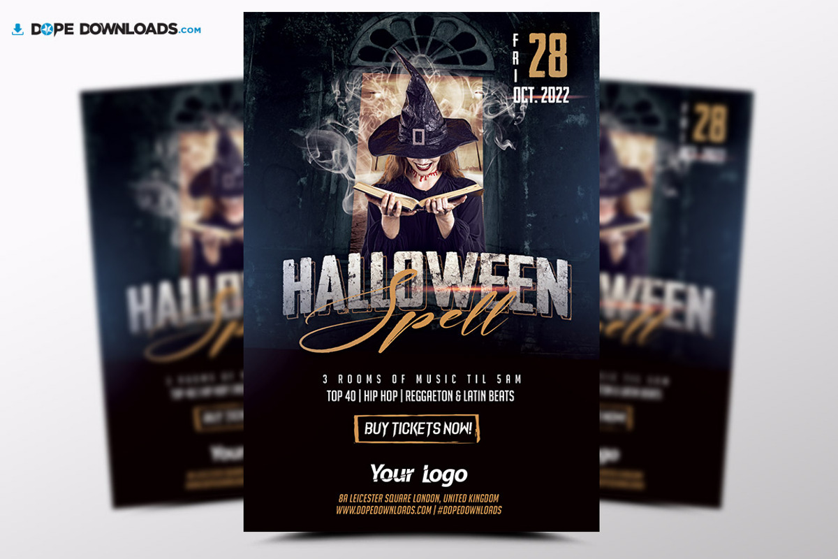 Halloween Spell Flyer Template, a Flyer Template by DopeDownloads (Photo 1 of 3)