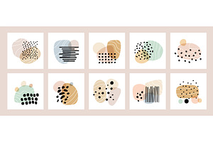 Contemporary abstract shapes. Hand, an Illustration by YummyBuum