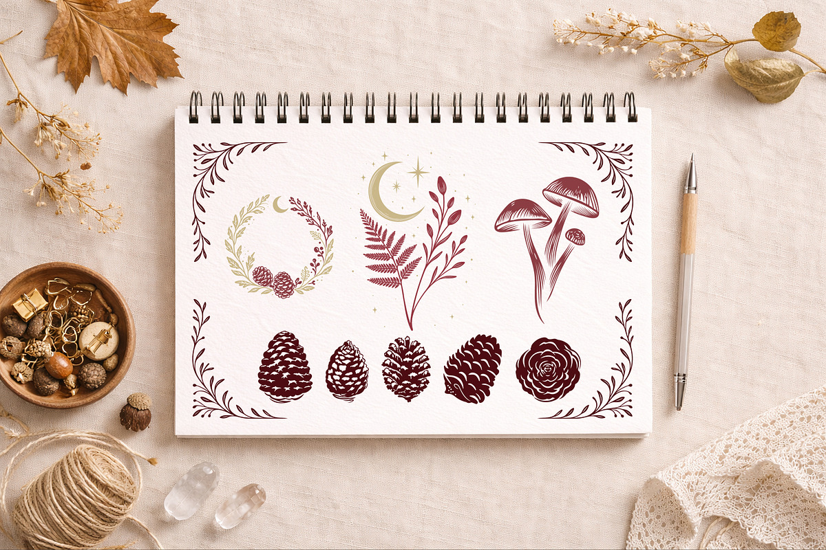 Woodland Mystic Animals & Botanical, a Decorative Illustration by Christine Krahl (Photo 12 of 12)