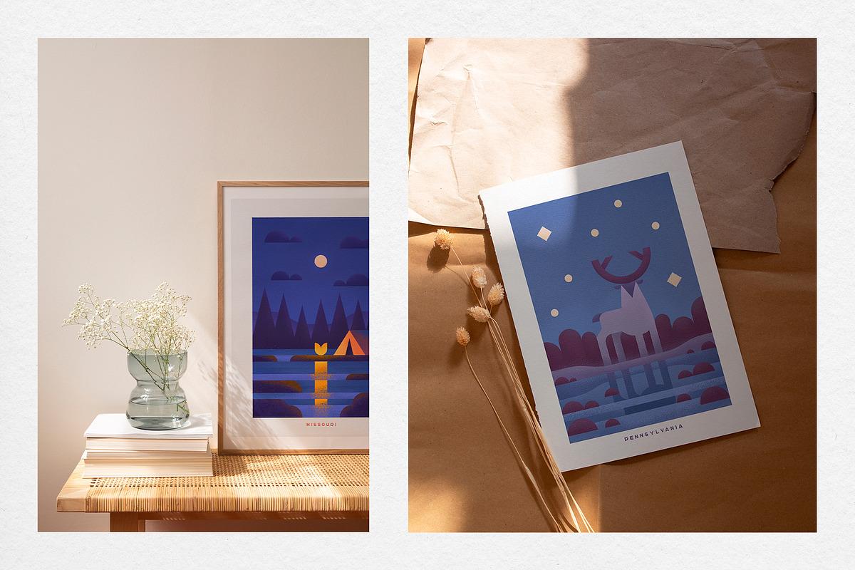 In Search of America. Travel Posters, an Object Illustration by Red Monkey (Photo 9 of 11)