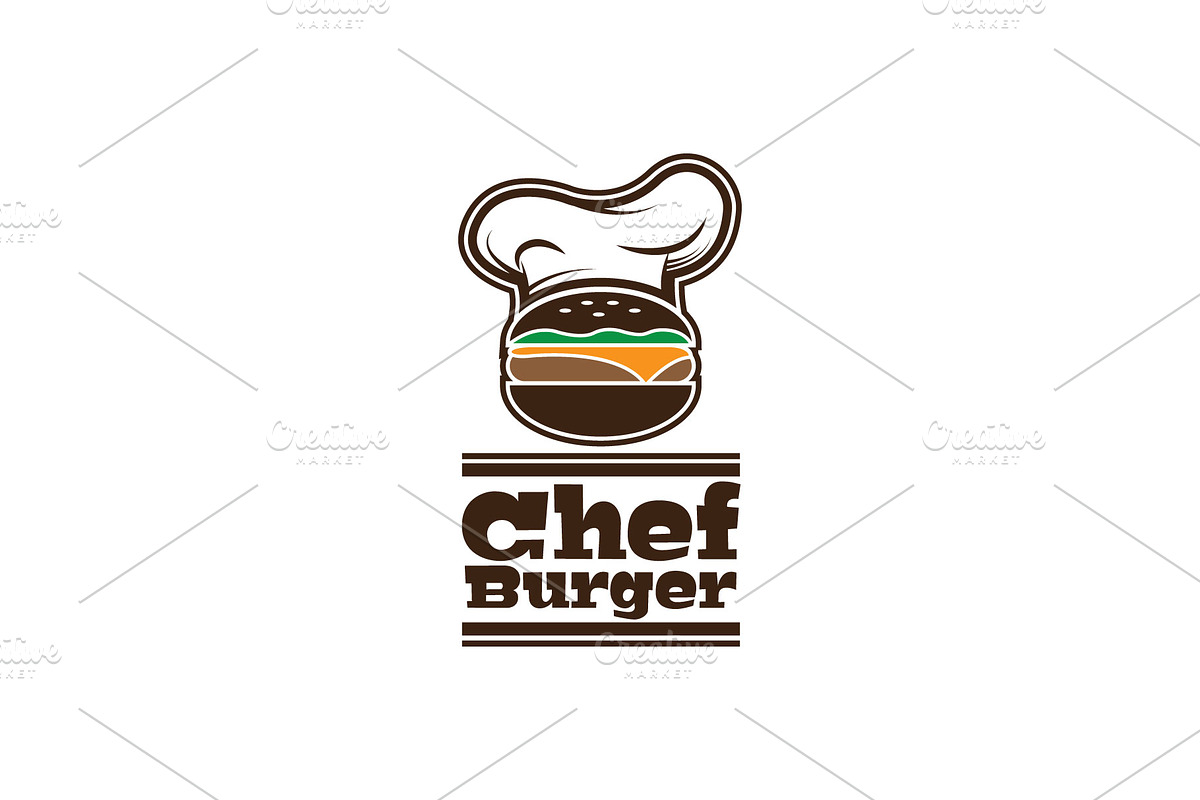 Chef Burger Logo, a Branding & Logo Template by ashenterprise (Photo 1 of 2)