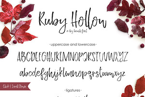 Ruby Hollow, A Dry Brush Font