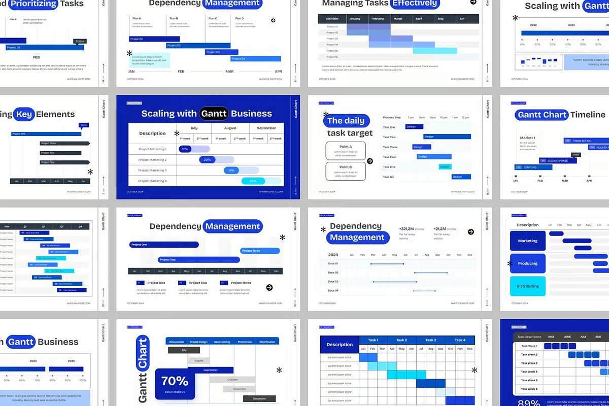 Gantt Chart Powerpoint Templates, a Presentation Template by Fit-tee (Photo 2 of 2)