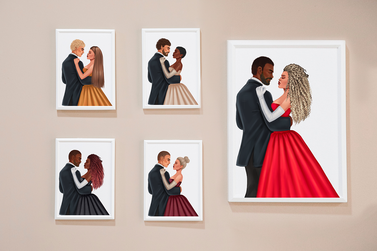 Love couple clipart, an Illustration by Illustrator Space (Photo 10 of 10)