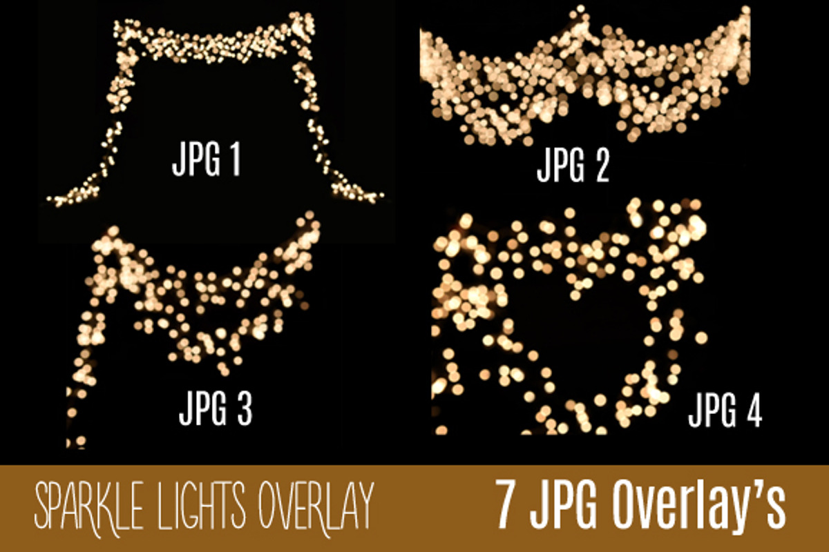7 Sparkle Bokeh Lights JPG Overlays preview 2