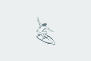 Set of sketches of surfers, a Person Illustration by TheMountBirdStudio (Thumbnail 7 of 7)