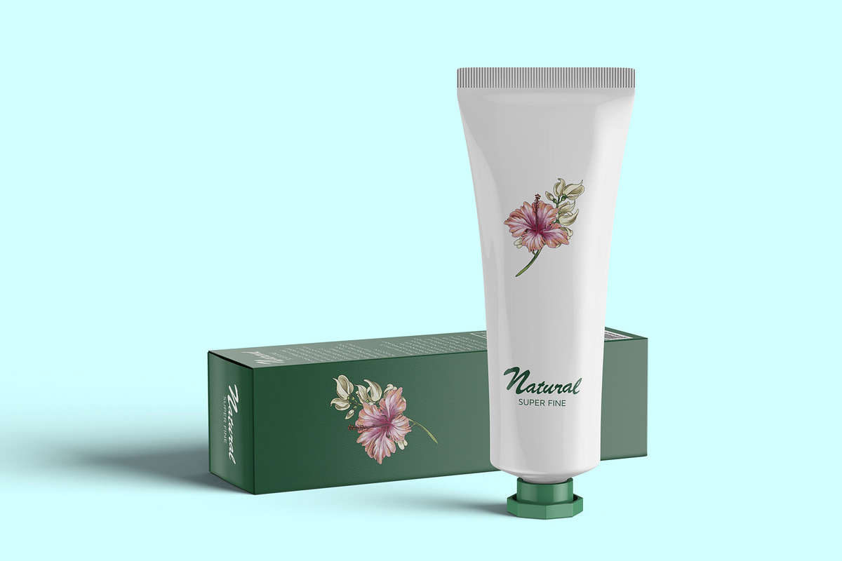 Cosmetic Cream Tube & Box Mockup, a Cups & Container Mockup by Digitalphaser (Photo 4 of 5)