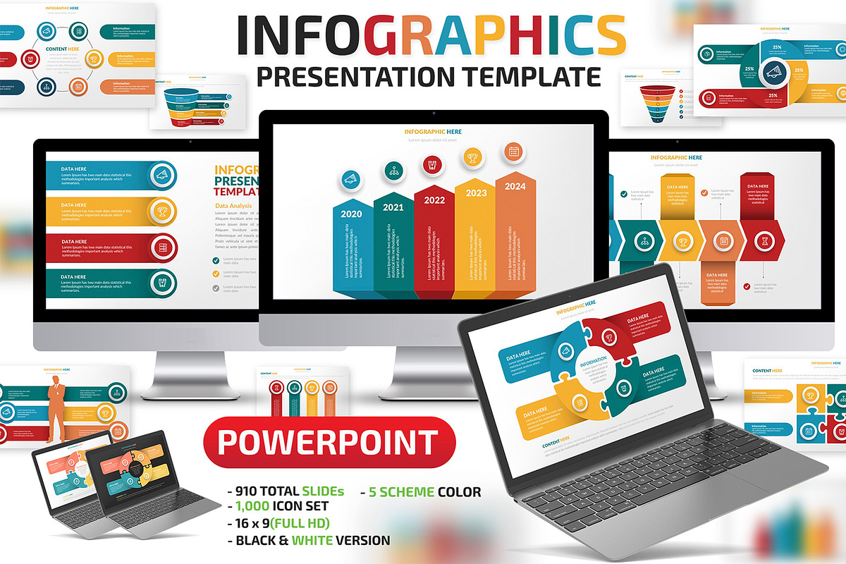 Infographics Powerpoint Presentation, a Presentation Template by Graphicgo (Photo 1 of 16)