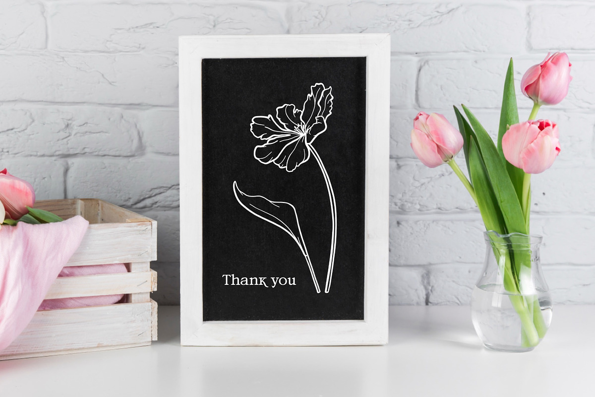 Tulip Line Art, Botanical SVG & PNG, an Object Graphic by ArtGiftsStudio (Photo 6 of 6)