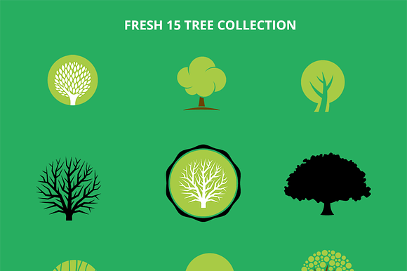 Fresh Tree Vector Set
