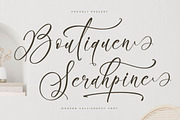 Boutiquen Serahpine Calligraphy Font, a Script Font by Letterena Studios Script (Thumbnail 1 of 15)
