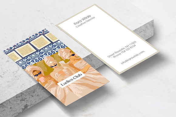 Ladies Club Business Card Template preview 3