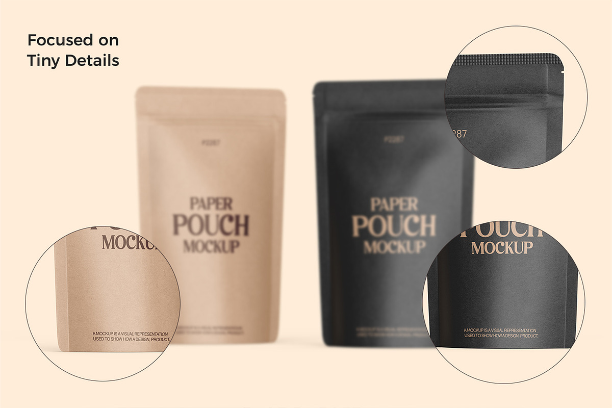 Kraft Paper Stand-Up Pouch Mockup, a Packaging Mockup by Ram Studio LLC (Photo 12 of 14)