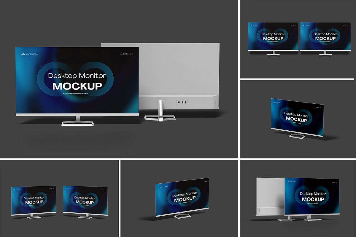 Desktop Monitor Screen Mockup, a Wearable Device Mockup by Onezero (Photo 1 of 7)