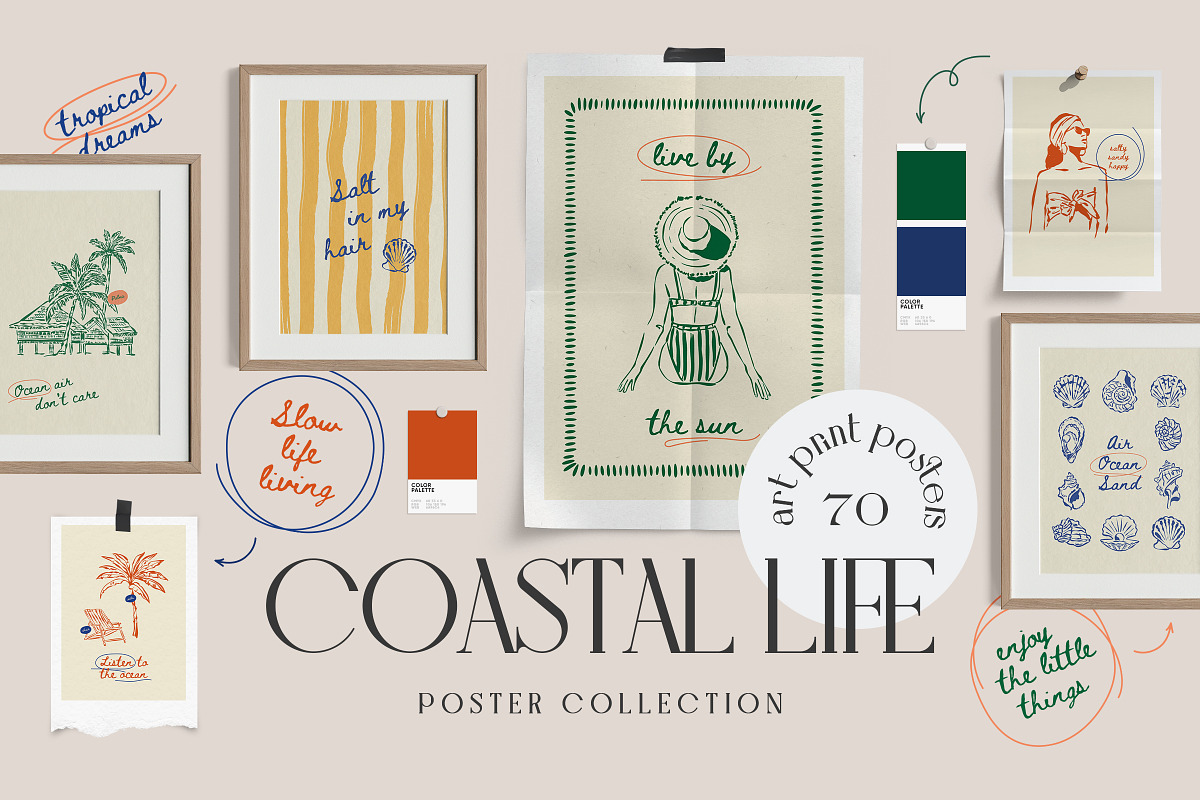 Coastal Lifestyle Posters, an Object Graphic by iStar Design (Photo 1 of 21)