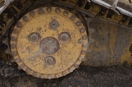 Bulldozer Sprocket Closeup, an Industrial Photo by ClubhouseArts