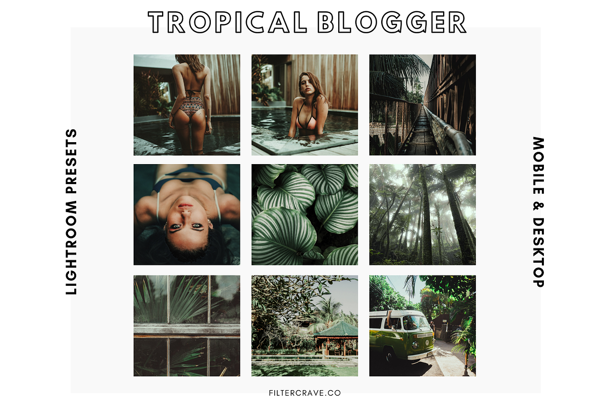 Tropical Lightroom Presets Instagram, an Action Add-On by Filtercrave (Photo 2 of 9)