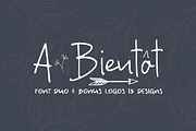 A Bientot | Font Duo with Bonus Logo, a Script Font by Artstudio (Thumbnail 1 of 9)