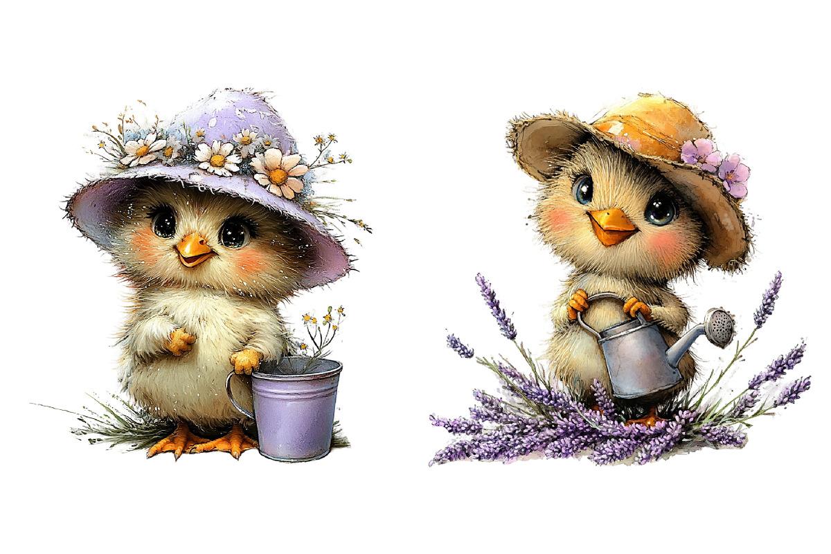 Summer Funny Chick Clipart, an Illustration by SinaCreation (Photo 4 of 10)