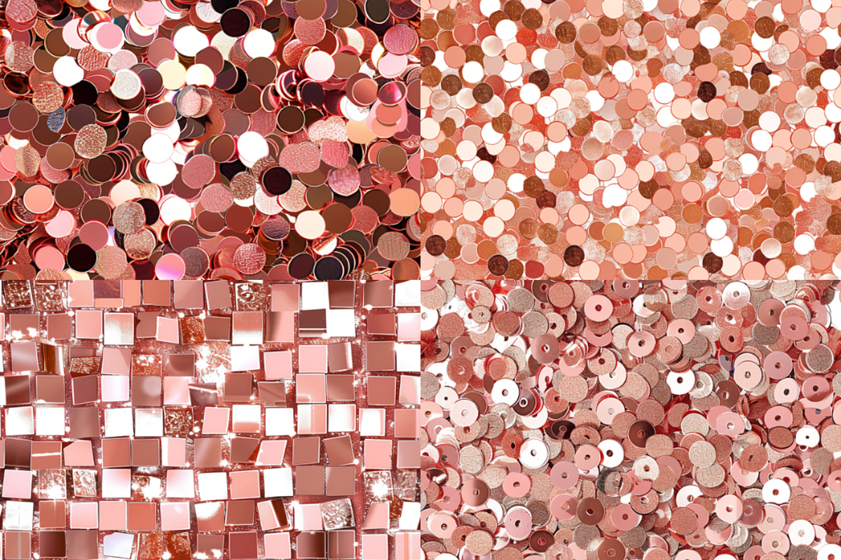 Rose Gold Sequin Seamless Patterns, a Pattern Graphic by PrintablesByFranklyn (Photo 4 of 5)
