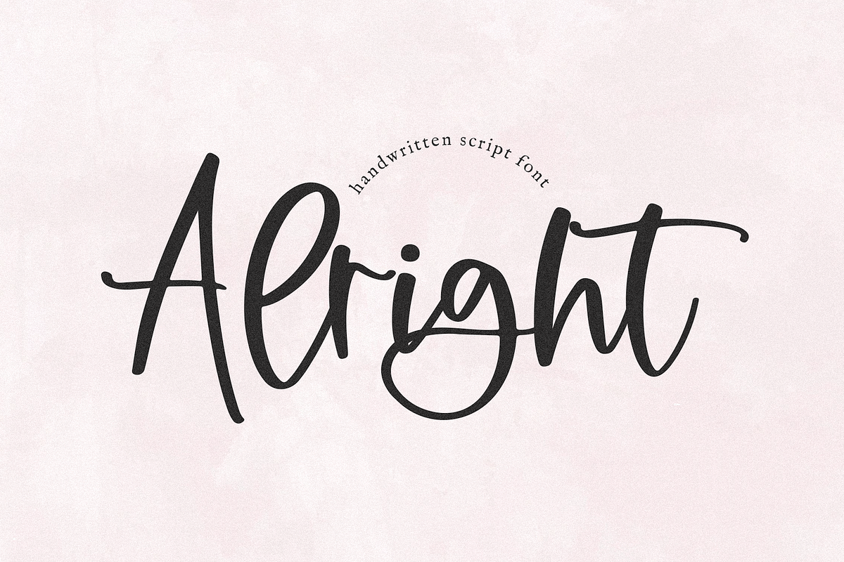 Alright | Modern Script Font, a Script Font by KA Designs (Photo 1 of 9)