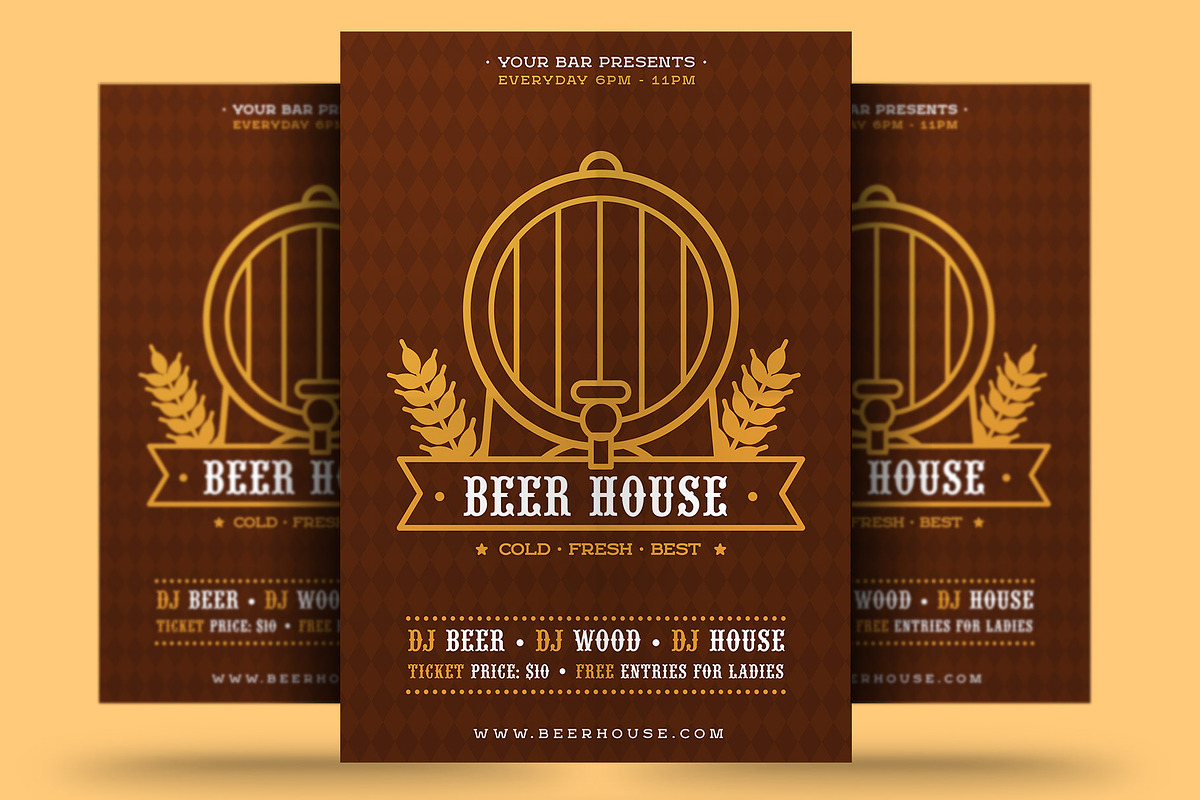 Beer House Flyer, a Poster Template by Rafoz (Photo 1 of 4)