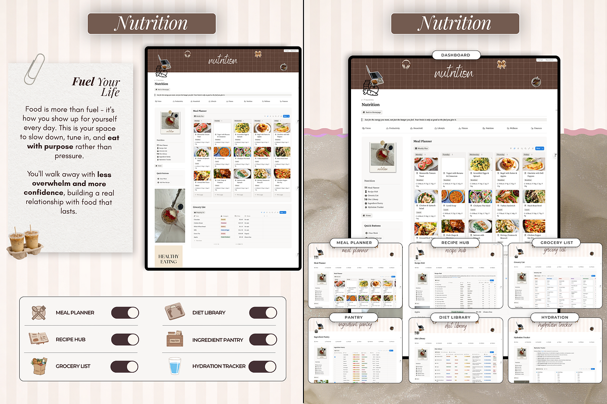 Notion Life Planner, Notion Template, a Branding & Logo Template by The Thrive Society (Photo 8 of 11)