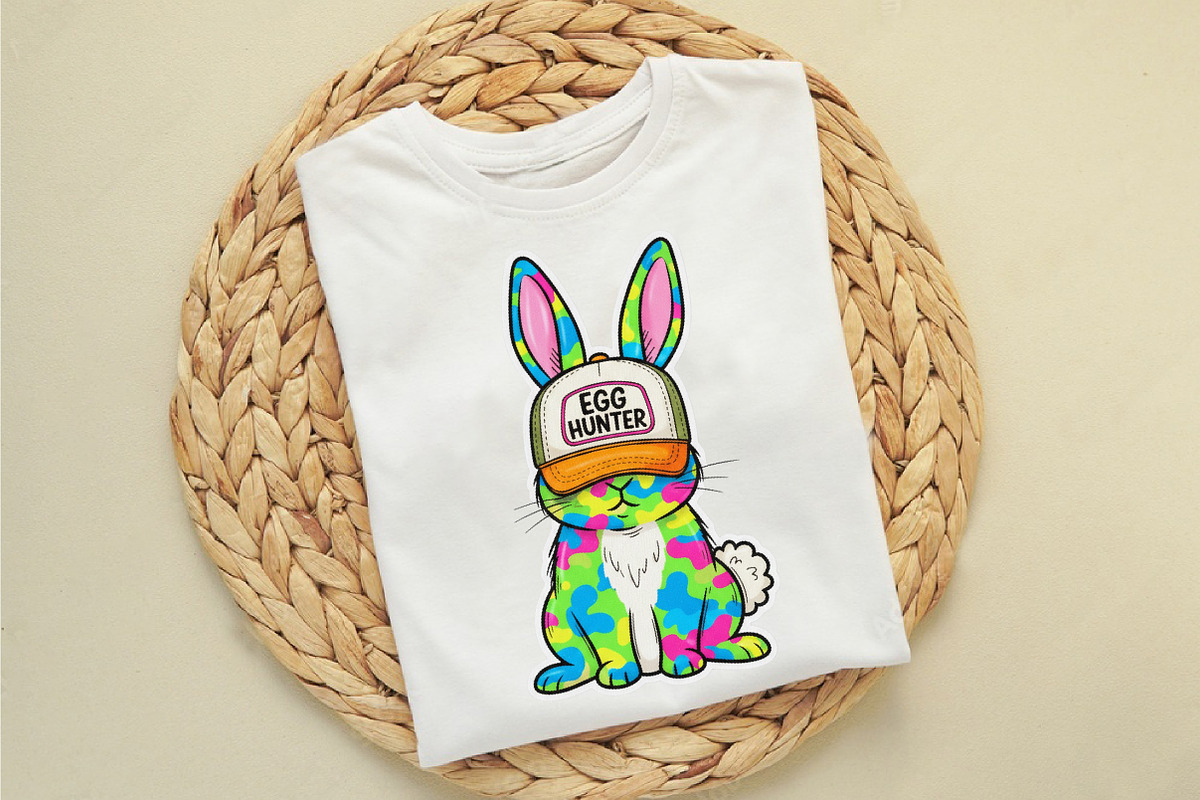 Egg Hunter Camo Easter Bunny PNG, an Illustration by designcity5 (Photo 8 of 9)