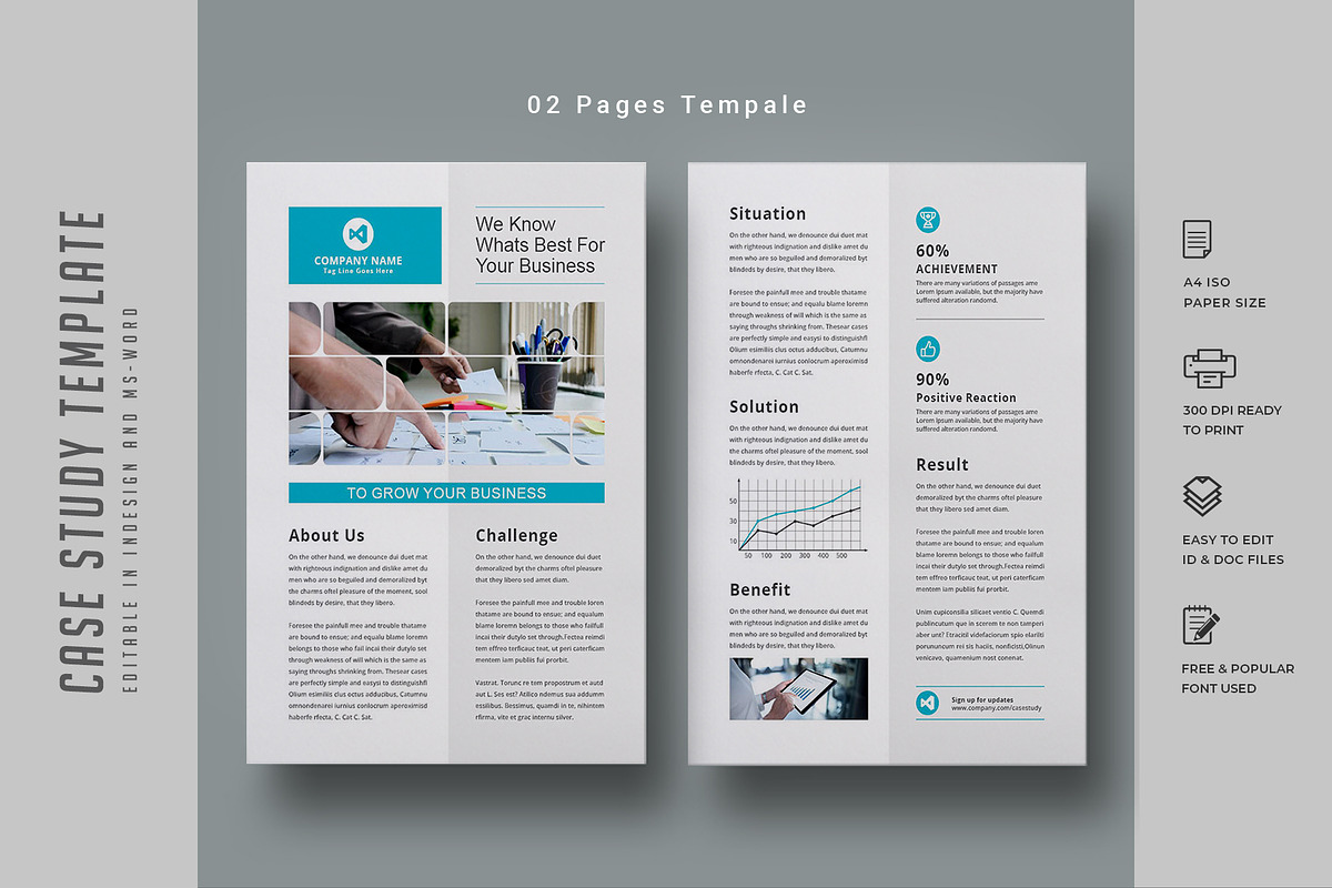 534. Case Study Template, a Stationery Template by CreativeRezwan (Photo 2 of 3)