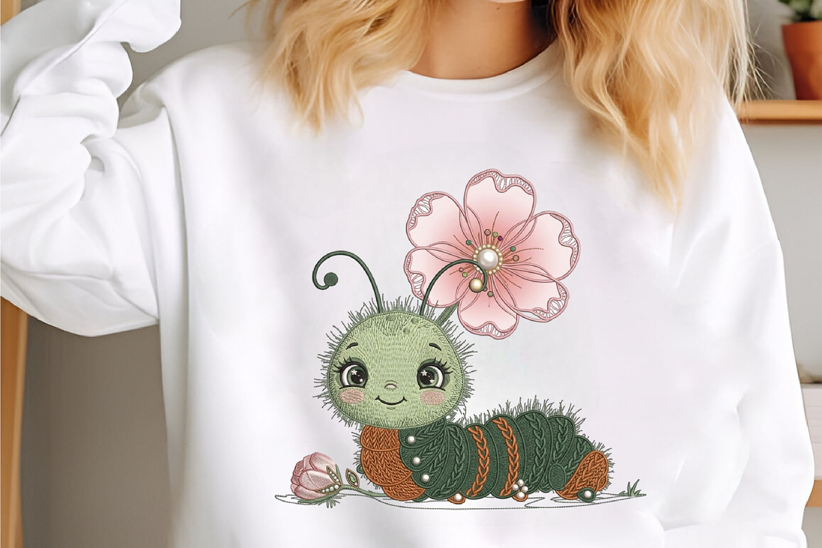 Flower Caterpillar Png Design, a Seasonal Illustration by designcity5 (Photo 2 of 4)