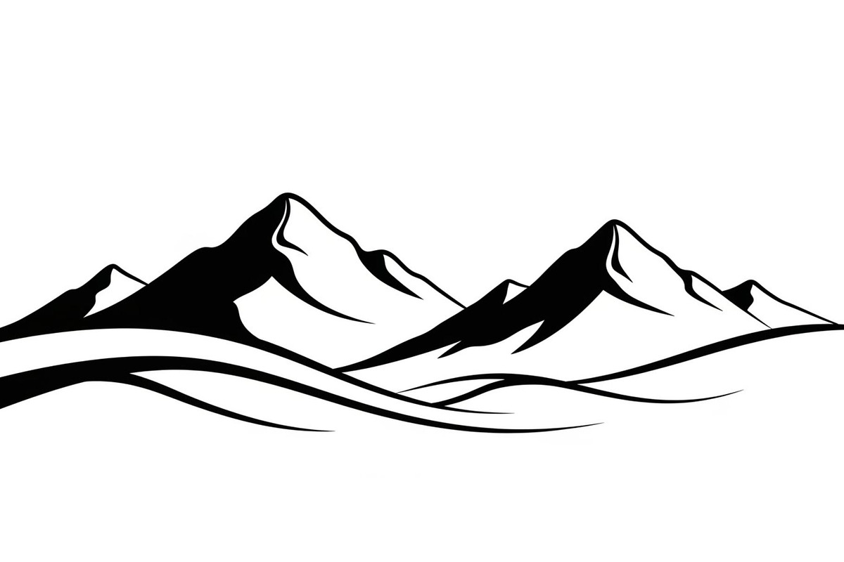 50 Mountain Landscape Silhouette Bun, an Illustration by Designer_Momina (Photo 31 of 51)