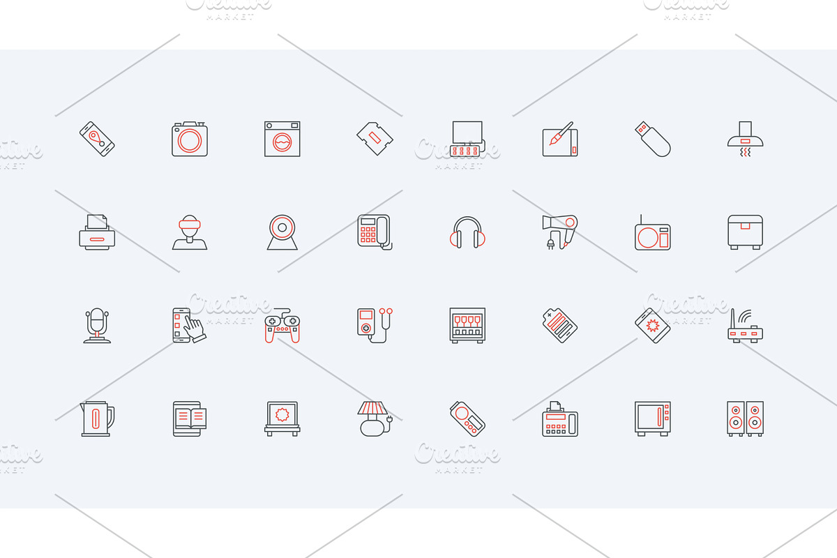 Modern gadgets portable icons, a Technology Illustration by Lemberg Vector