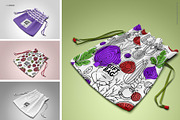 Drawstring Gift Bag Mockup, a Packaging Mockup by INCDesign (Thumbnail 3 of 5)