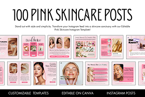 Pink Skincare Instagram Template, a Templates & Theme by wekreatif