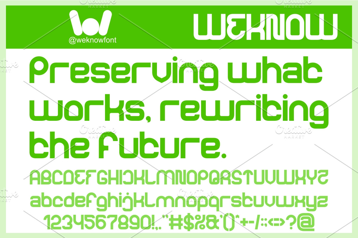 Rewrite Future font, a Sans Serif Font by weknow (Photo 3 of 8)