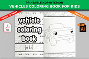 KDP Vehicle Coloring Book For Kids, an Illustration by PublishingHelper (Thumbnail 1 of 4)