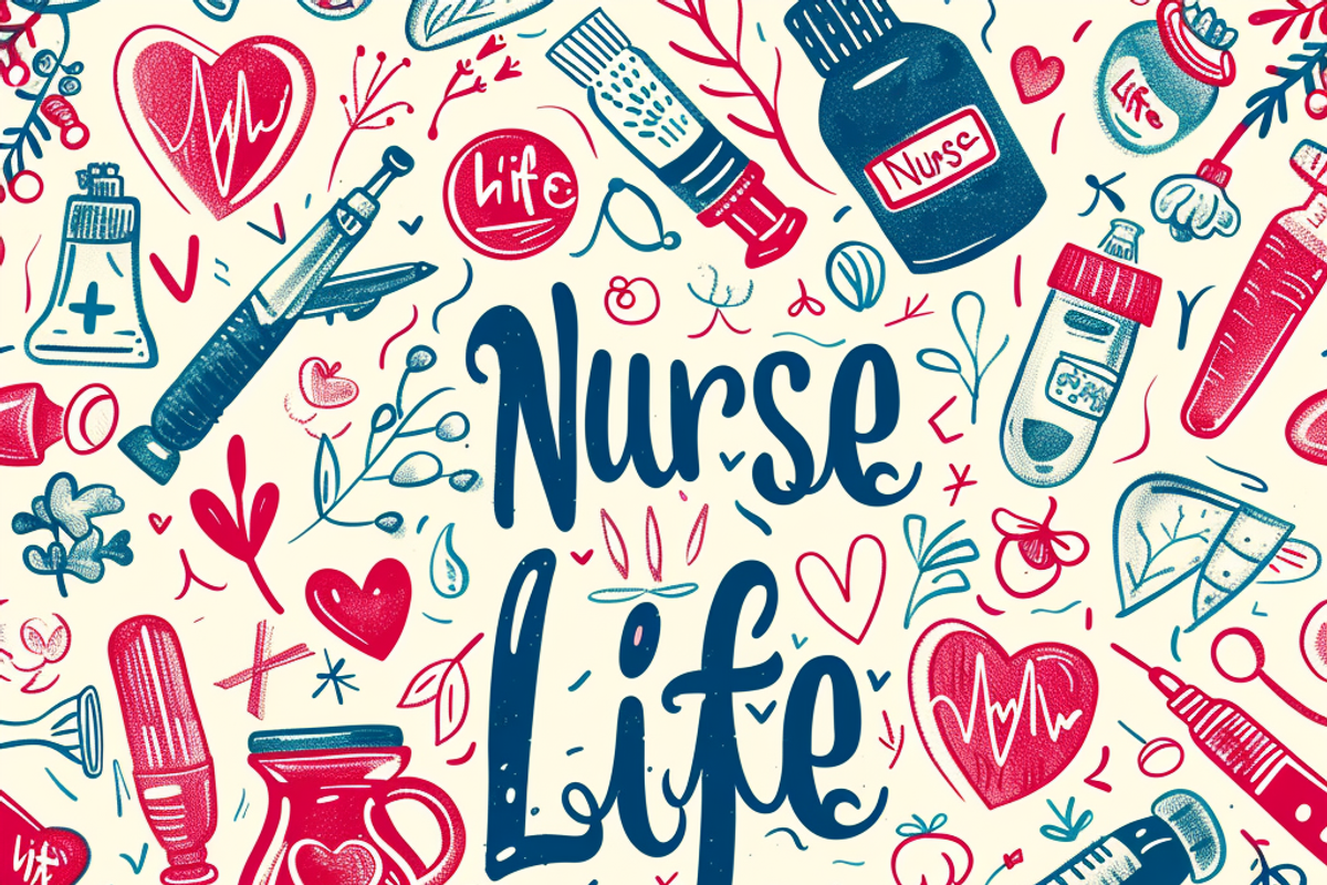 Nurse Pattern, a Background Graphic by Printable Treasure (Photo 3 of 4)