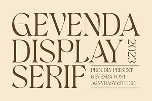 Gevenda - A Display Serif