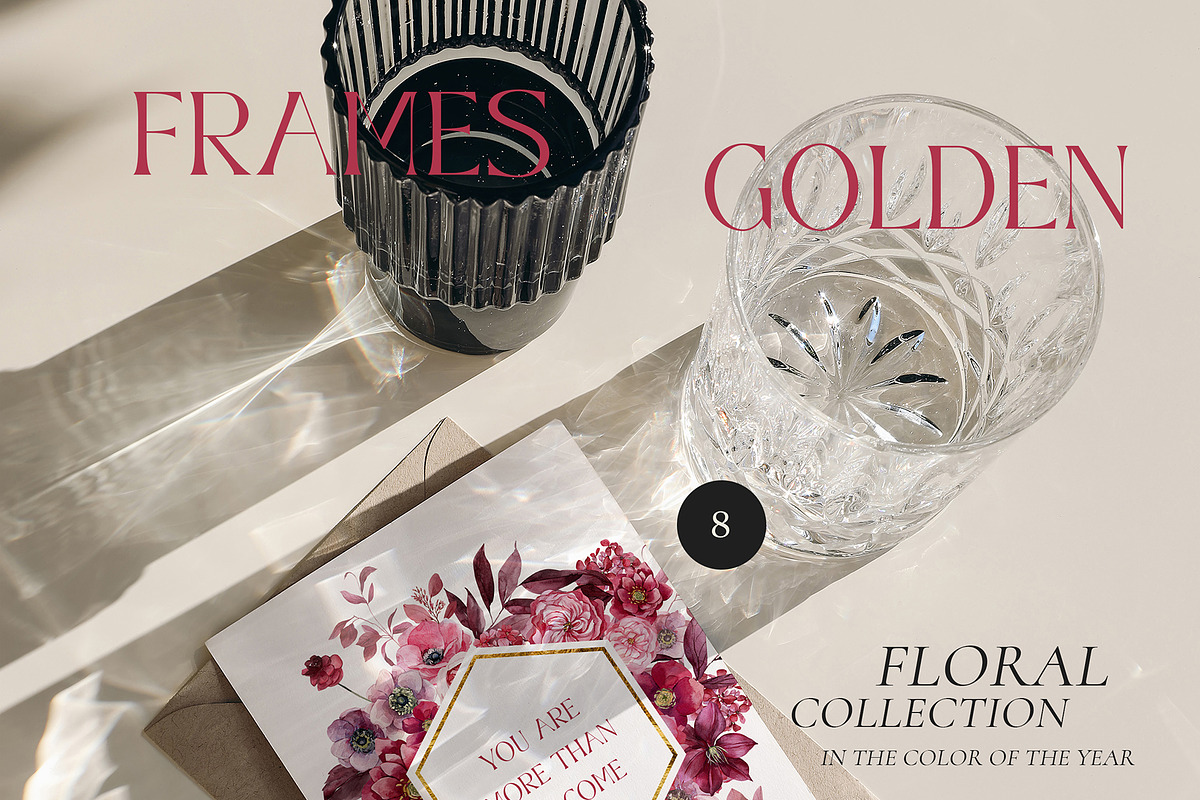 Viva MAGENTA floral collection, an Illustration by AleksaArt (Photo 14 of 15)