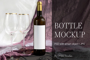 Halloween Bottle Mockup Label fall