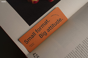Bookmark on Open Book Mockup