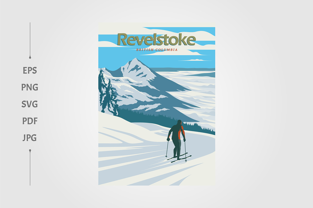 revelstoke mountain ski resort, a Wallpaper Graphic by lawoel