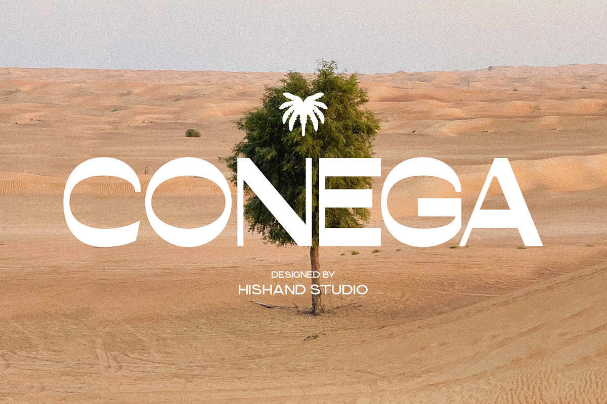 Conega Display Font, a Sans Serif Font by Hishand Studio (Photo 1 of 10)