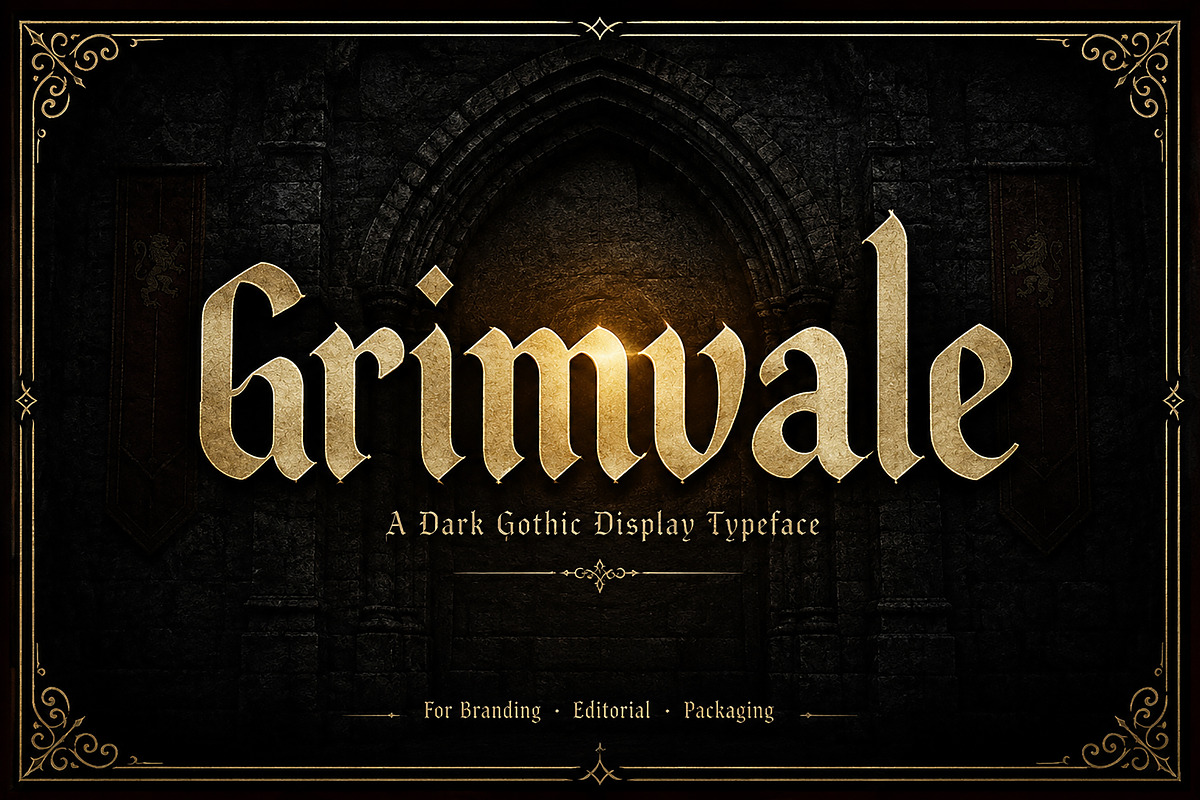 Grimvale, a Blackletter Font by Wow Magic (Photo 1 of 5)