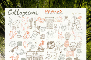 Cottagecore Illustrations Patterns, a Decorative Illustration by Anada Arty