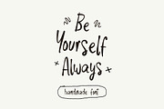 Be Yourself Always - Handmade Font, a Handwritten Font by Bluestype Studio (Thumbnail 1 of 5)